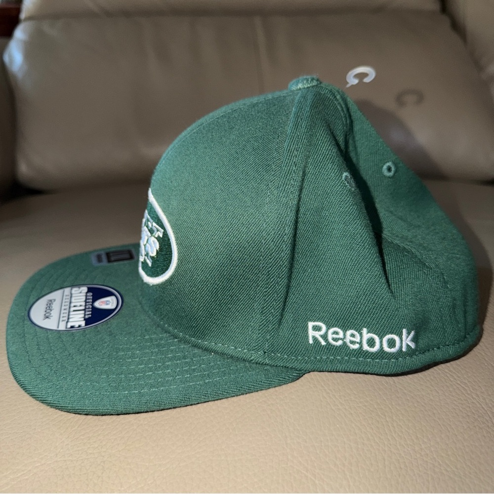 New NFL Reebok Football NY Jets Baseball Cap Green Fitted Sideline Headwear L/XL - Picture 5 of 16